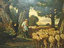 Charles Emil Jacque, 'Shepherd with Flock'